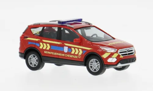 Busch Ford Kuga, 2017, Werkfeuerwehr Chempark, 1:87,