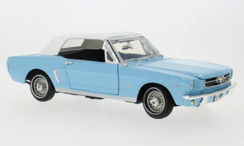 Motormax Ford Mustang Convertible, hellblau/weiss, 1964, 1:18, New