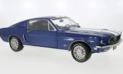 KK Scale Ford Mustang GT Fastback, blau/weiss, 1968, 1:12, Best