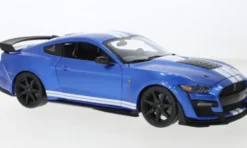 Maisto Ford Mustang Shelby GT500, blau/weiss, 2020, 1:18, Best