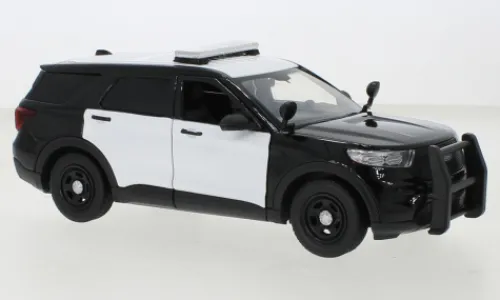 Motormax Ford Police Interceptor Utility, schwarz/weiss, 2022, 1:24, Sale