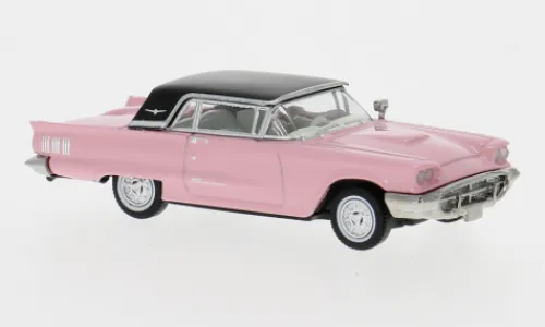 Brekina Ford Thunderbird Cabriolet, hellrosa/schwarz, 1960, 1:87, Hot