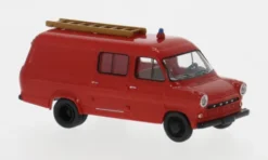 Brekina Ford Transit, rot/schwarz, 1970, Feuerwehr, 1:87, Best