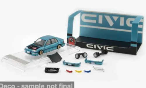 BM Creations Honda Civic (EF2), blau, 1991, 1:64, Hot