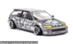 Mini GT Honda Civic (EF), grau/weiss, 1987, 1:64,
