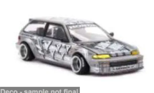 Mini GT Honda Civic (EF), grau/weiss, 1987, 1:64,