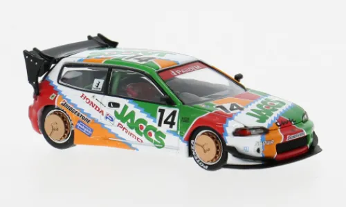 Pop Race Honda Civic EG6 v1.5, weiss/Dekor, 1:64, Hot