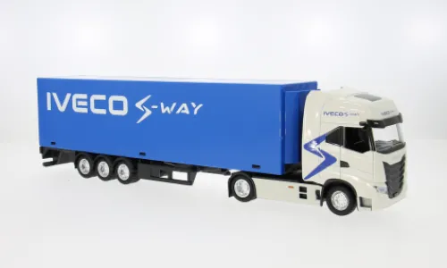 Bburago Iveco S-Way 570, silber/blau, 1:43, Clearance