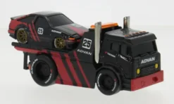 Maisto JDM Flatbed, schwarz/rot, 1983, 1:64, New