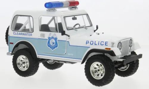 Greenlight Jeep CJ-7 Clearwater, 1982, Florida Police Department, 1:18, Online