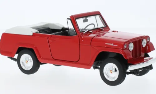 Welly Jeep Jeepster Commando, rot, 1:24,