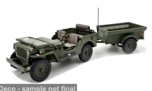 Cararama Jeep NECAF 1/4 Ton, oliv, 1955, NL, 1:43, Online