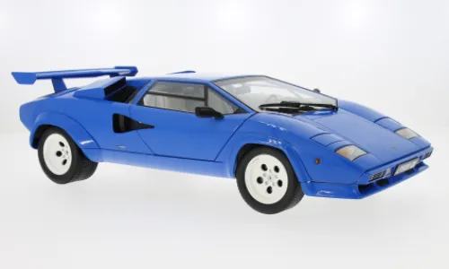 KK Scale Lamborghini Countach LP 5000S QV, blau, 1985, 1:12, Hot