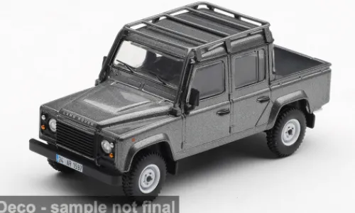 Mini GT Land Rover Defender 110 Crew Cab with English Blister Packaging, dunkelgrau, 2012, James Bond 007 – Skyfall, 1:64, Best