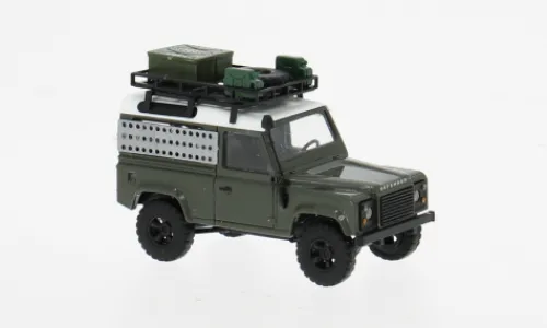 Busch Land Rover Defender 90, dunkeloliv, 1983, 1:87, Hot
