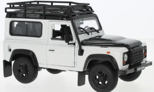 Welly Land Rover Defender, weiss/schwarz, 1:24, Online