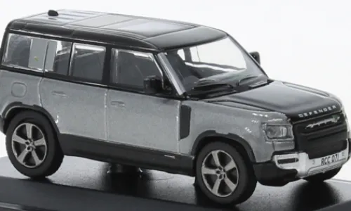 Oxford Land Rover Defender 110X, grau/schwarz, 1:76, Best