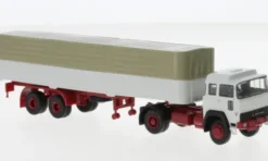 Brekina Magirus 310 D 16 PP-Sattelzug, hellgrau/dunkelrot, 1974, 1:87, Discount