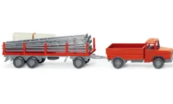 Wiking Magirus Gerüstbau-Hängerzug, rot, 1970, 1:87,
