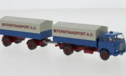 Wiking / PMS MAN Pausbacke Pritschenlastzug, WM Ferntransport A.G., 1:87, Discount