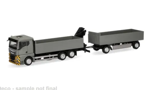 Herpa MAN TGX GN, grau/gelb, 1:87, New
