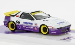 Tarmac Works Mazda RX-7 (FC3S) Pandem, weiss/lila, #66, 1:64, Outlet