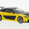 Tarmac Works Mazda RX-7, gelb/schwarz, 1:64, Clearance