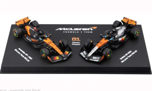 Bburago McLaren 2er Set: MCL39, Formel 1, 2025, McLaren F1 Team, #81, O.Piastri, 1:64,