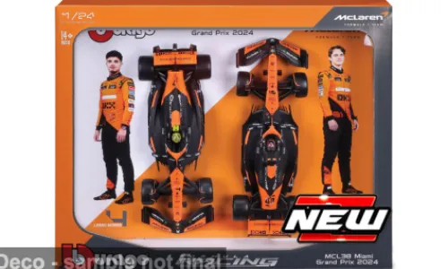 Bburago McLaren 2er-Set: MCL38, 2024, L.Norris/O.Piastri, 1:24, Discount