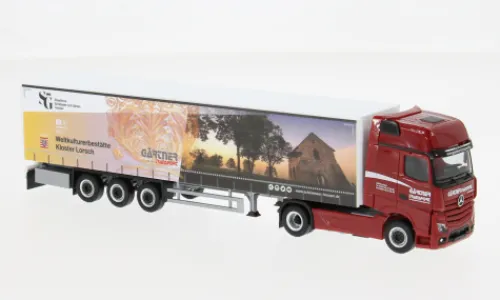 Herpa Mercedes Actros L, Gärtner Transporte/Kloster Lorsch, 1:87,