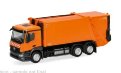 Herpa Mercedes Actros M Pressmüllfahrzeug Variopress, orange, 1:87, Clearance