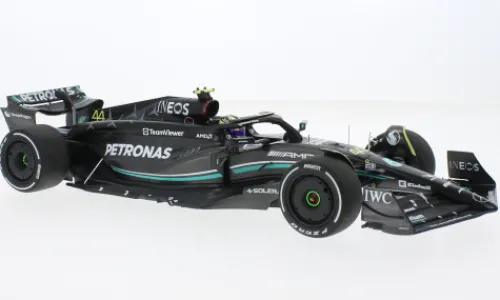 Minichamps Mercedes AMG W14 E Performance, Formel 1, GP Bahrain, 2023, Mercedes AMG Petronas Formula One Team, Petronas, #44, L.Hamilton, 1:18, Online