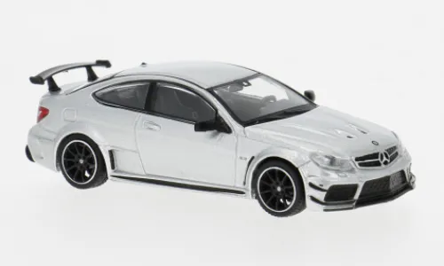 Tarmac Works Mercedes C63 AMG Coupe Black Series, silber, 1:64, Hot