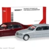 Herpa MiniKit Mercedes S-Klasse (W140), dunkelrot/grau, 1:87, Discount