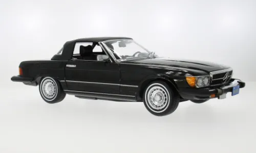 KK Scale Mercedes 450 SL (R 107), schwarz, 1979, 1:12, New
