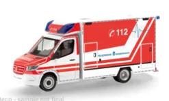 Herpa Mercedes Sprinter 18 Fahrtec RTW, Feuerwehr Bremerhaven, 1:87, Outlet