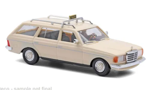 Busch Mercedes W123 T-Modell, 1977, Taxi, 1:87, New