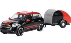 Motormax Mini Cooper S All4 Countryman, schwarz/rot, 1:24, Best