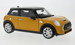 Welly Mini Cooper S, dunkelgelb, 1:18, New
