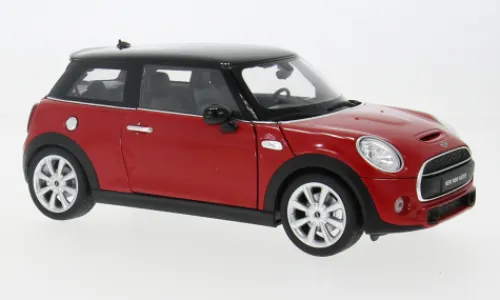 Welly Mini Cooper S, rot/schwarz, 2014, 1:18, Clearance