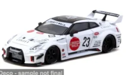 Tarmac Works Nissan GT-R (R35) LB Works, weiss/Dekor, 2026, #23, 1:64, Best