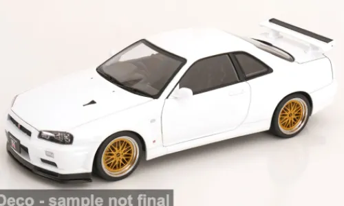 KK Scale Nissan GT-R R34 V-Spec II, weiss, 2001, 1:12,