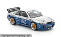 Pop Race Nissan Silvia (S13), blau/weiss, 1:64, Best