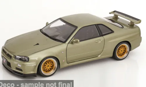 KK Scale Nissan Skyline GT-R R34 V-Spec Nür, hellgrün, 2001, 1:12, Outlet