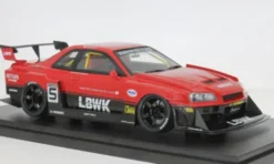 GT Spirit Nissan Skyline R34 GT-R, rot/schwarz, 2020, 1:18, Outlet