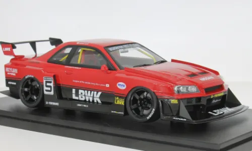 GT Spirit Nissan Skyline R34 GT-R, rot/schwarz, 2020, 1:18, Outlet