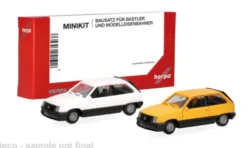 Herpa MiniKit Opel 2er Set: Corsa A SR, weiss/gelb, 1:87, New