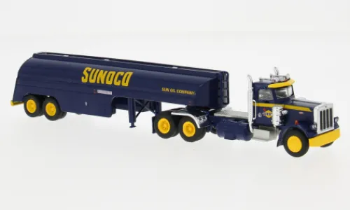 Brekina Peterbilt 359 Tank-SZ, 1973, Sunoco, 1:87,