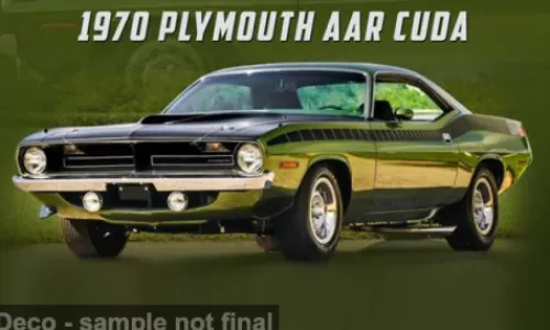 ACME Plymouth AAR Cuda, dunkelgrün, 1970, 1:18, New