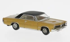 Brekina Pontiac GTO Coupe, gold/schwarz, 1965, 1:87, New